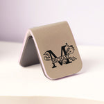 Vintage Monogram - Personalized Leather Magnetic Bookmark