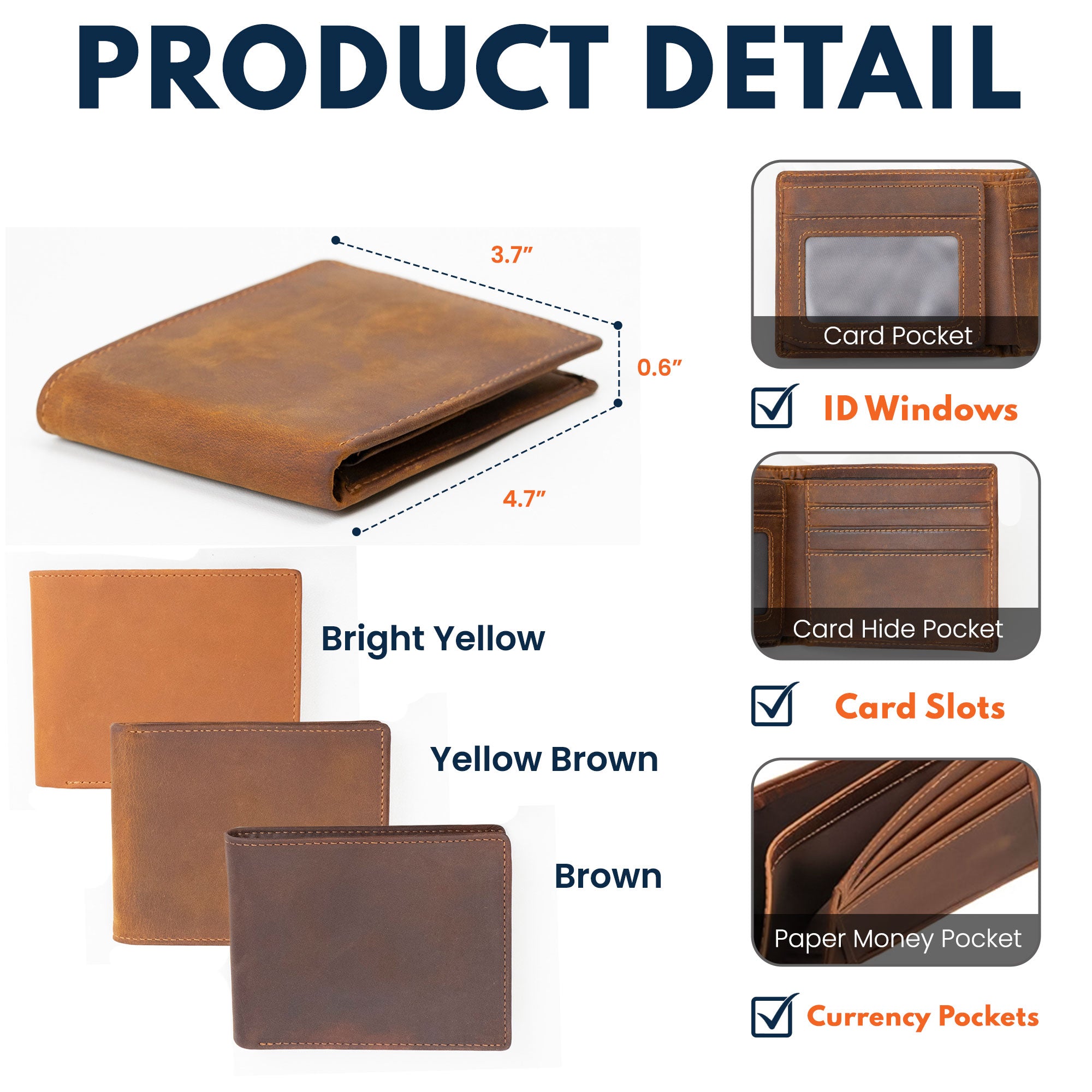 Vintage Monogram - Personalized Leather Wallet