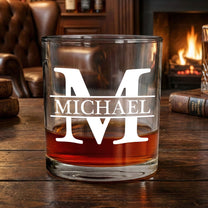 Vintage Monogram - Personalized Whiskey Glass