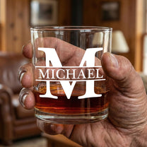 Vintage Monogram - Personalized Whiskey Glass