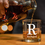 Vintage Monogram - Personalized Whiskey Glass