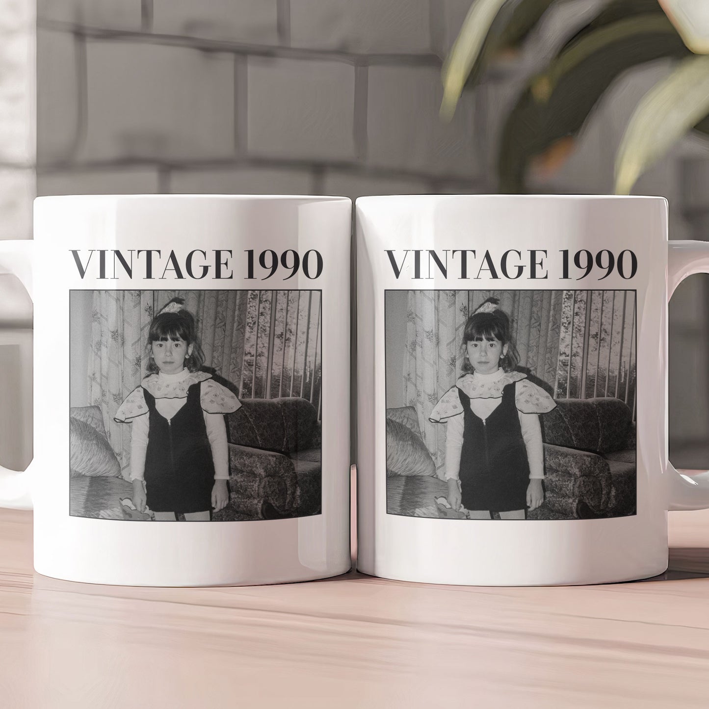Vintage Photo And Year - Personalized Photo Mug