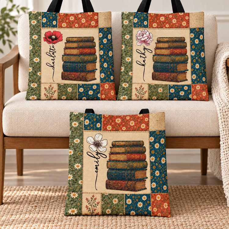 Vintage-Book-Patchwork-Style-Personalized-Tote-Bag-1