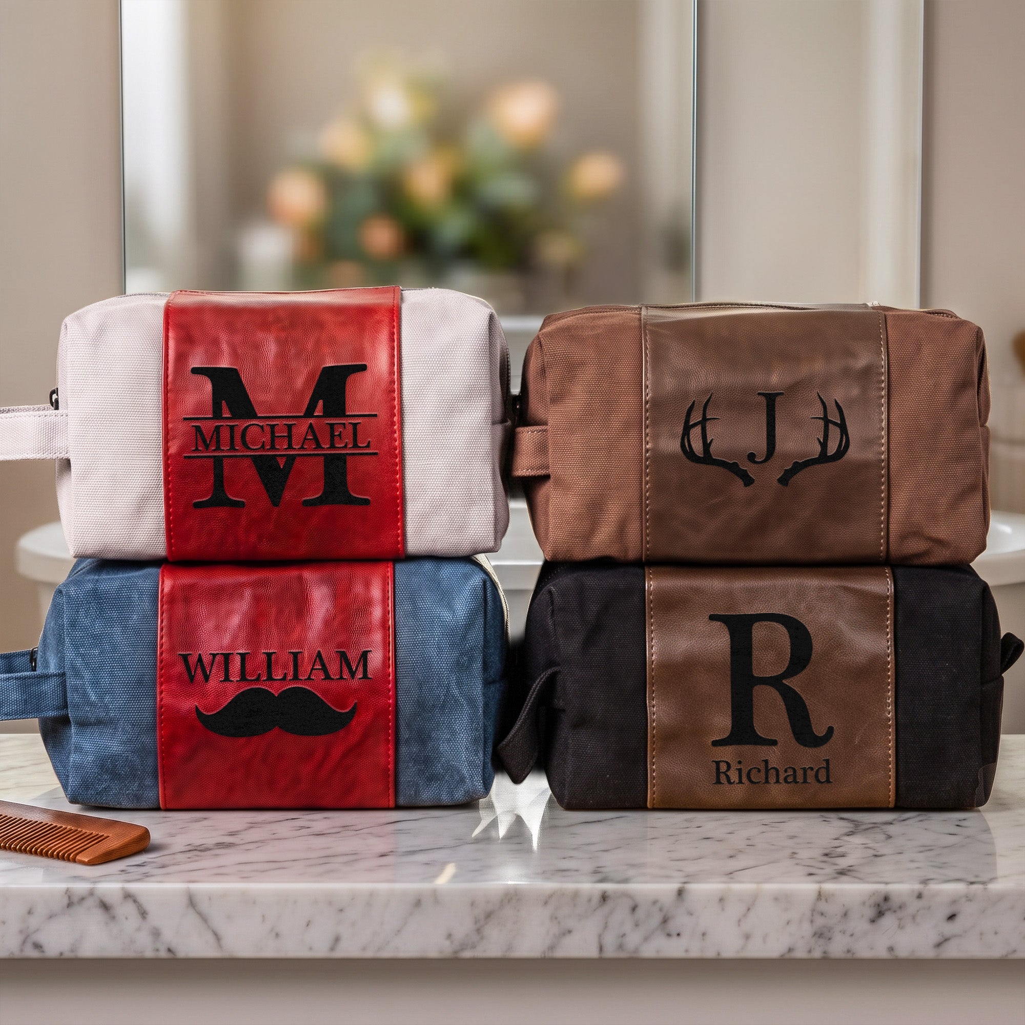 Vintage-Monogram,-Custom-Name-Personalized-Toiletry-Bag-1