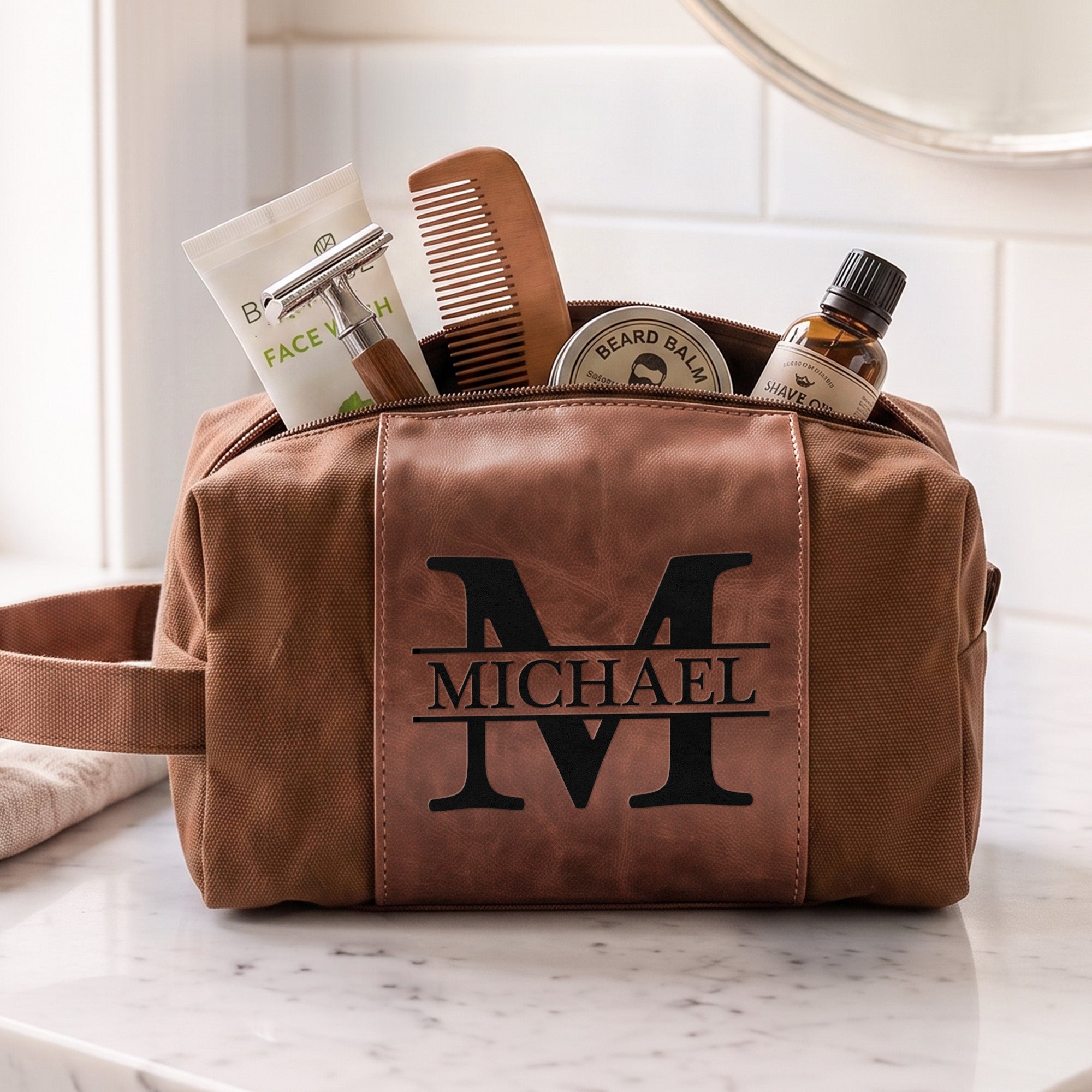 Vintage-Monogram,-Custom-Name-Personalized-Toiletry-Bag-2