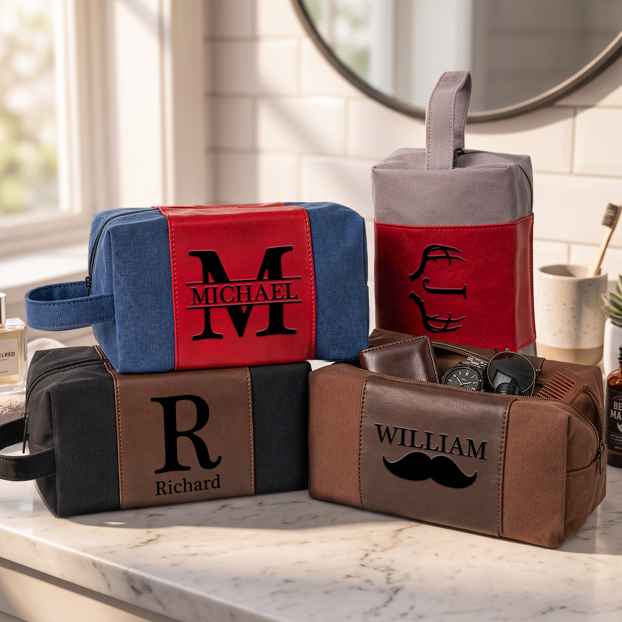 Vintage-Monogram,-Custom-Name-Personalized-Toiletry-Bag-3