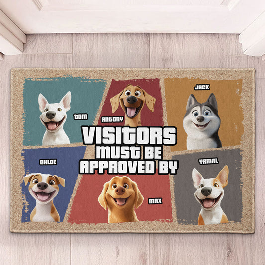 Visitors Must Be Approved By - Personalized Doormat