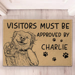 Visitors-Must-Be-Approved-By-Custom-Pet-Portrait-Sketch-Line-Art-Personalized-Doormat-2