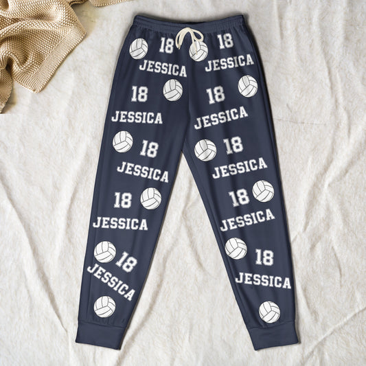 Volleyball Custom Name, Number - Personalized Sweatpants