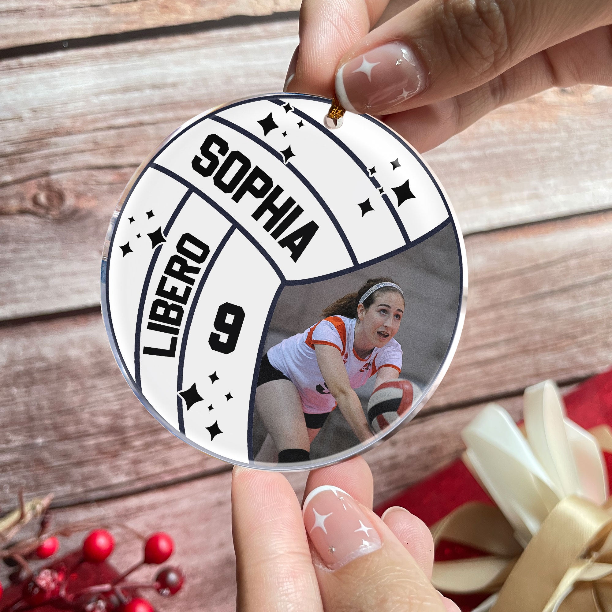 Volleyball Player - Personalized Acrylic Photo Ornament