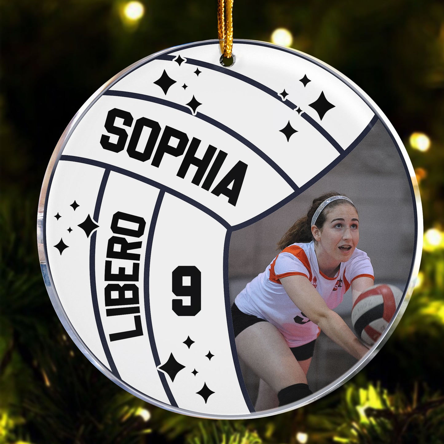 Volleyball Player - Personalized Acrylic Photo Ornament