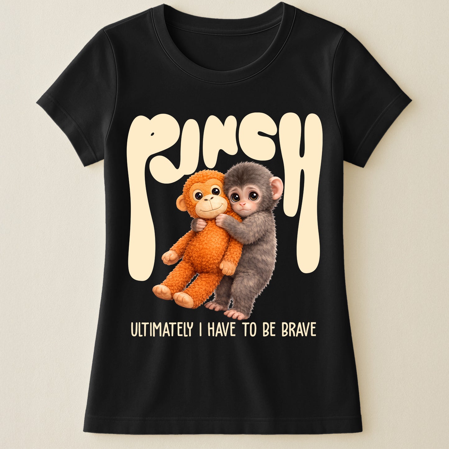 Team Punch Ultimately I Have To Be Brave - Punch Monkey Lovers, Animal Support, Peace Lovers - Shirt