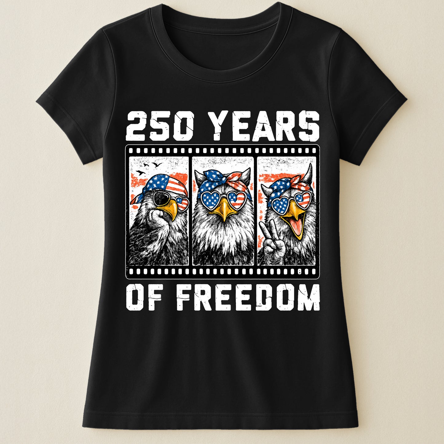 Funny Eagel 250 Years Happy -  Shirt