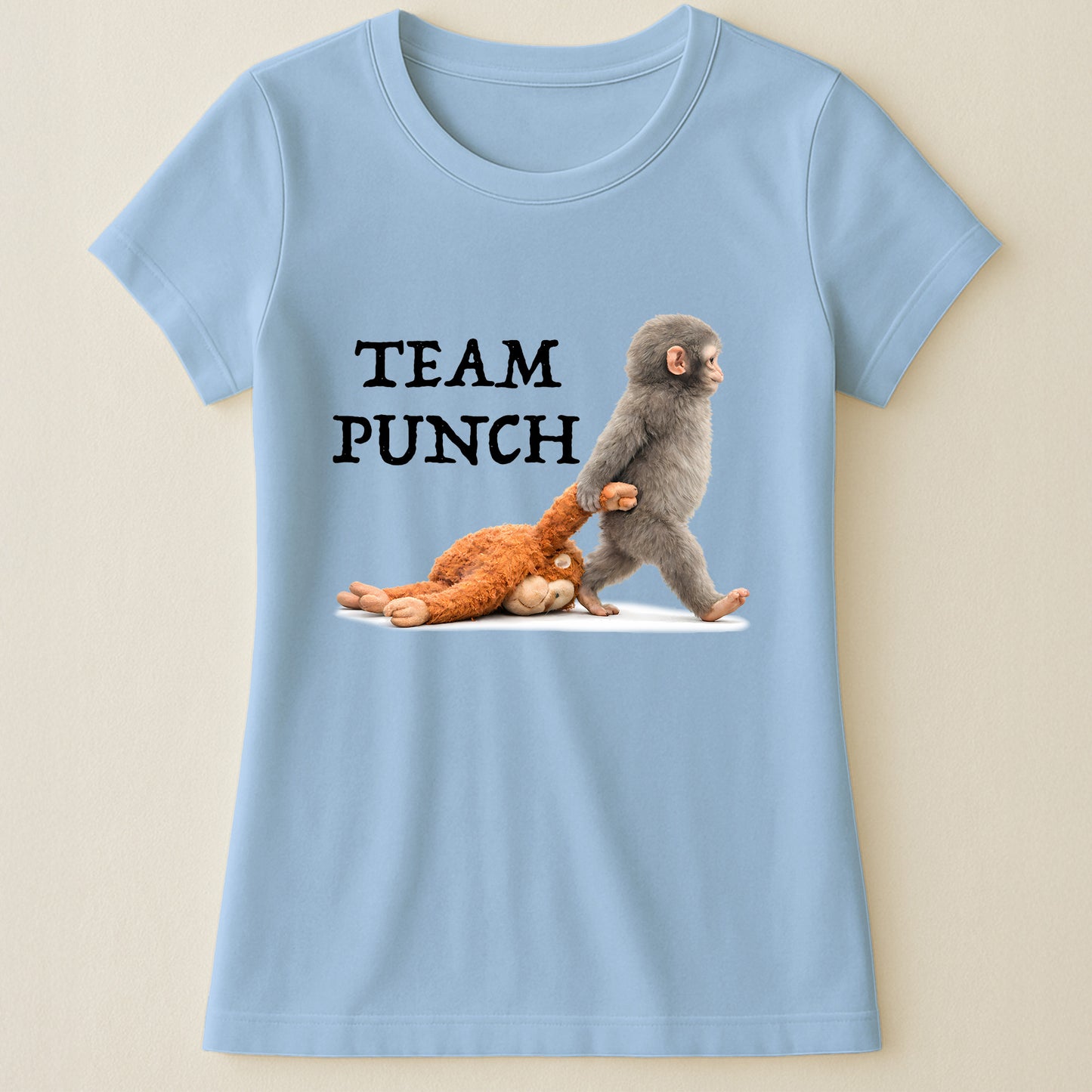 Team Punch Baby Monkey Punch - Support Animal, Peace Lovers - Shirt