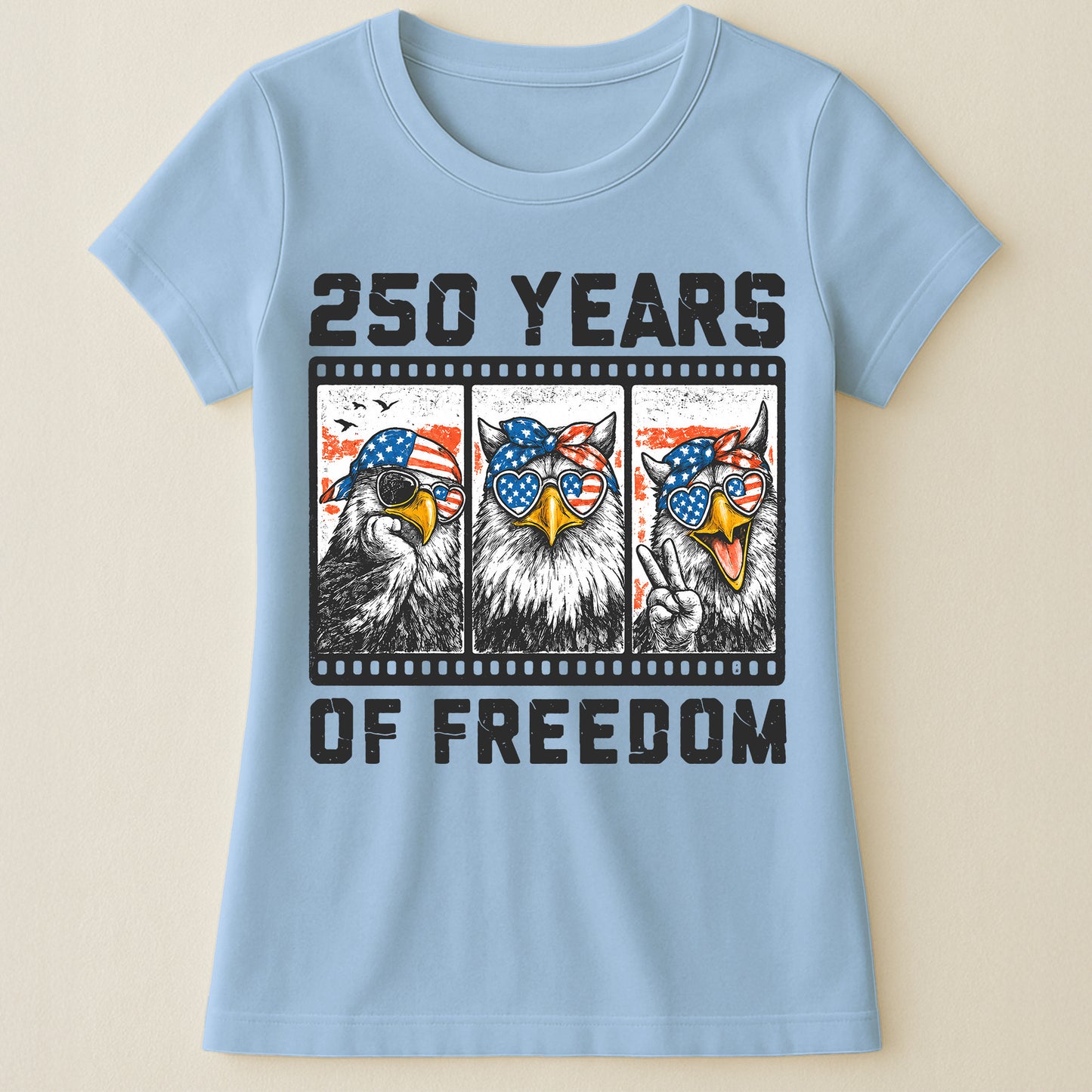 Funny Eagel 250 Years Happy -  Shirt