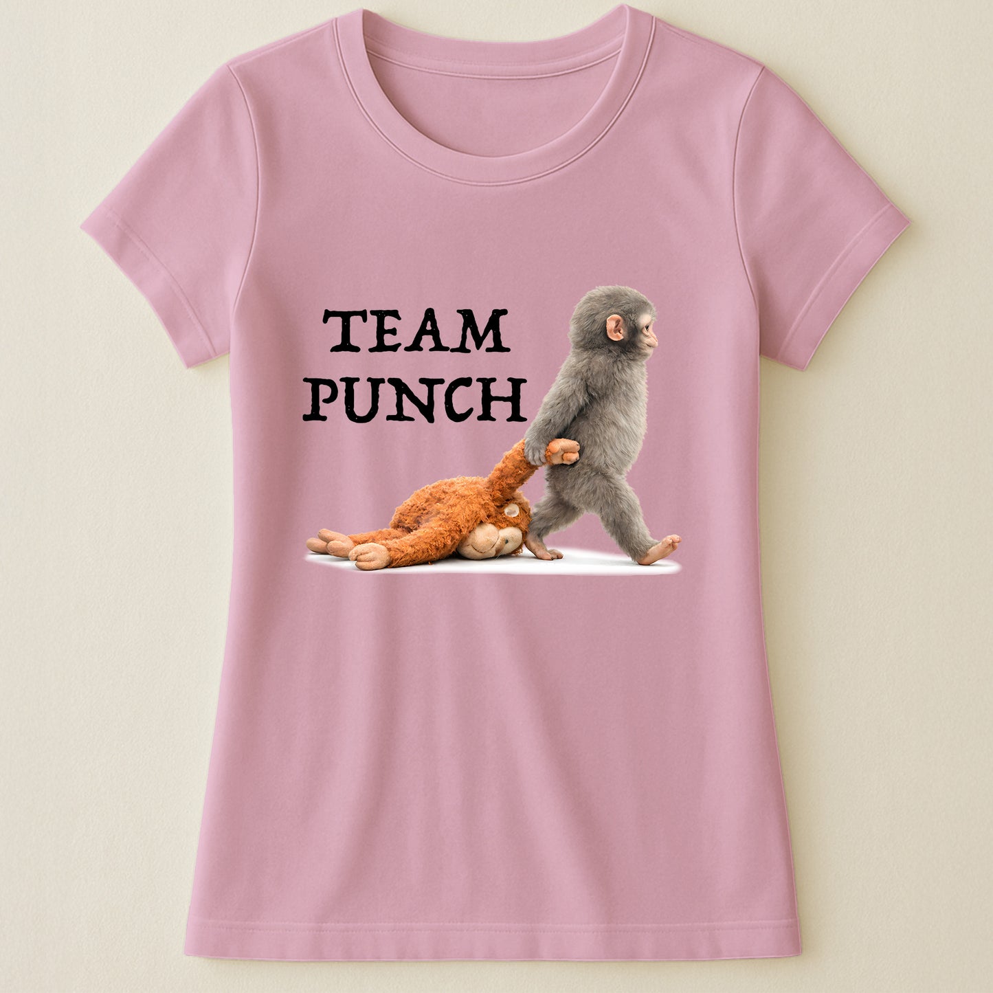 Team Punch Baby Monkey Punch - Support Animal, Peace Lovers - Shirt