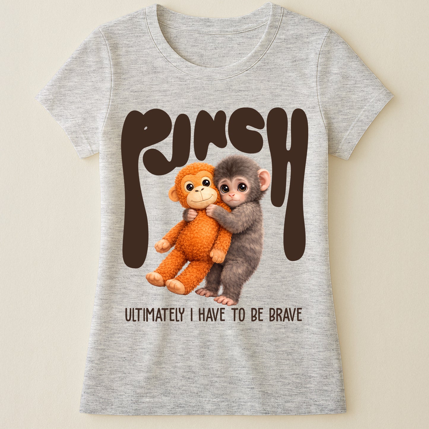 Team Punch Ultimately I Have To Be Brave - Punch Monkey Lovers, Animal Support, Peace Lovers - Shirt