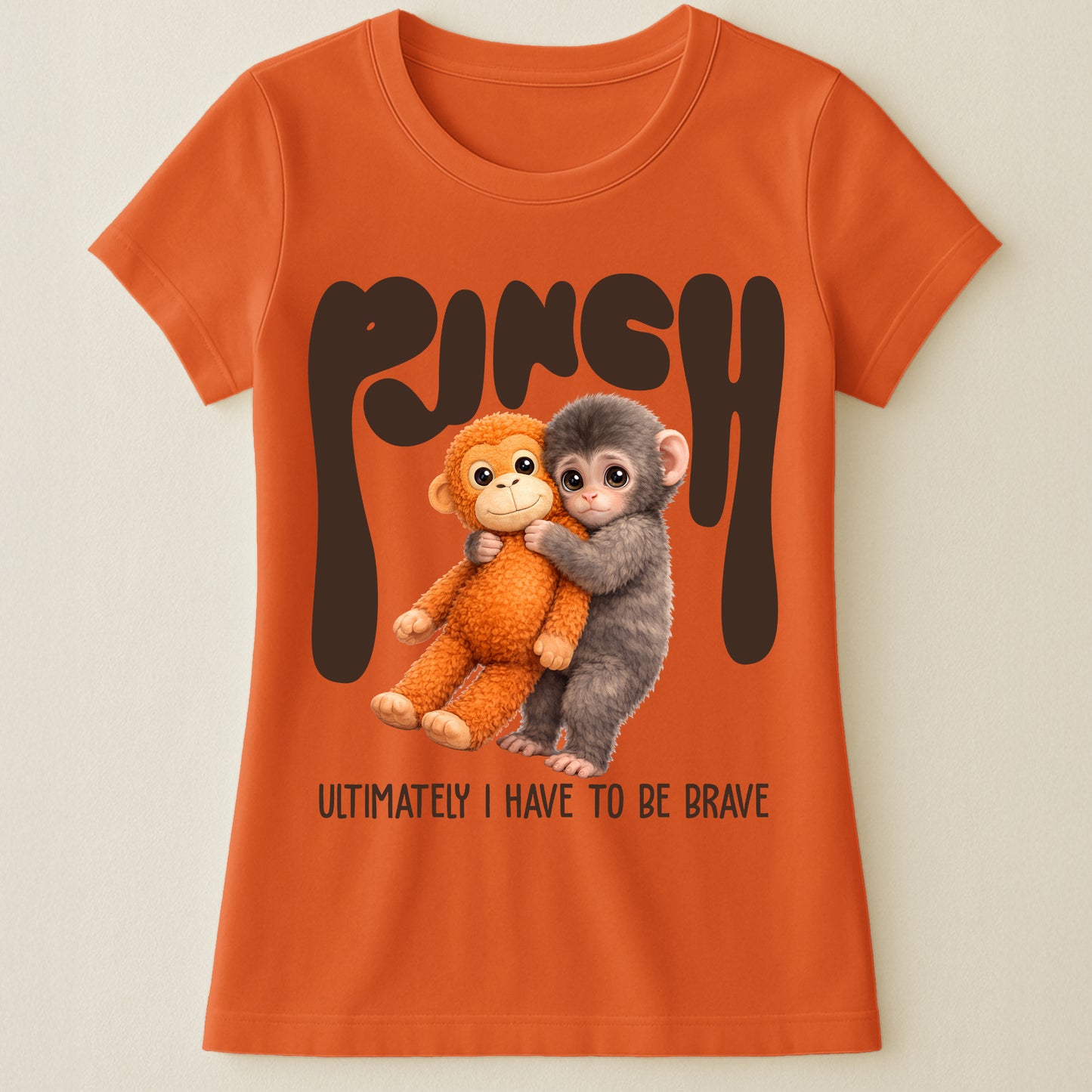 Team Punch Ultimately I Have To Be Brave - Punch Monkey Lovers, Animal Support, Peace Lovers - Shirt