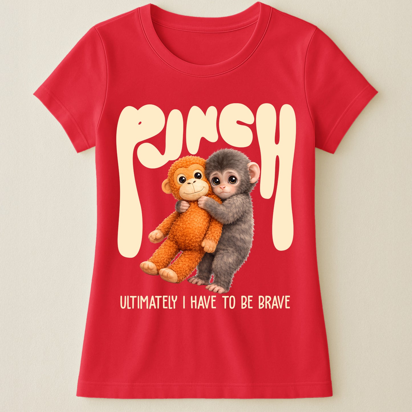 Team Punch Ultimately I Have To Be Brave - Punch Monkey Lovers, Animal Support, Peace Lovers - Shirt