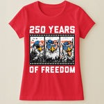 Funny Eagel 250 Years Happy -  Shirt