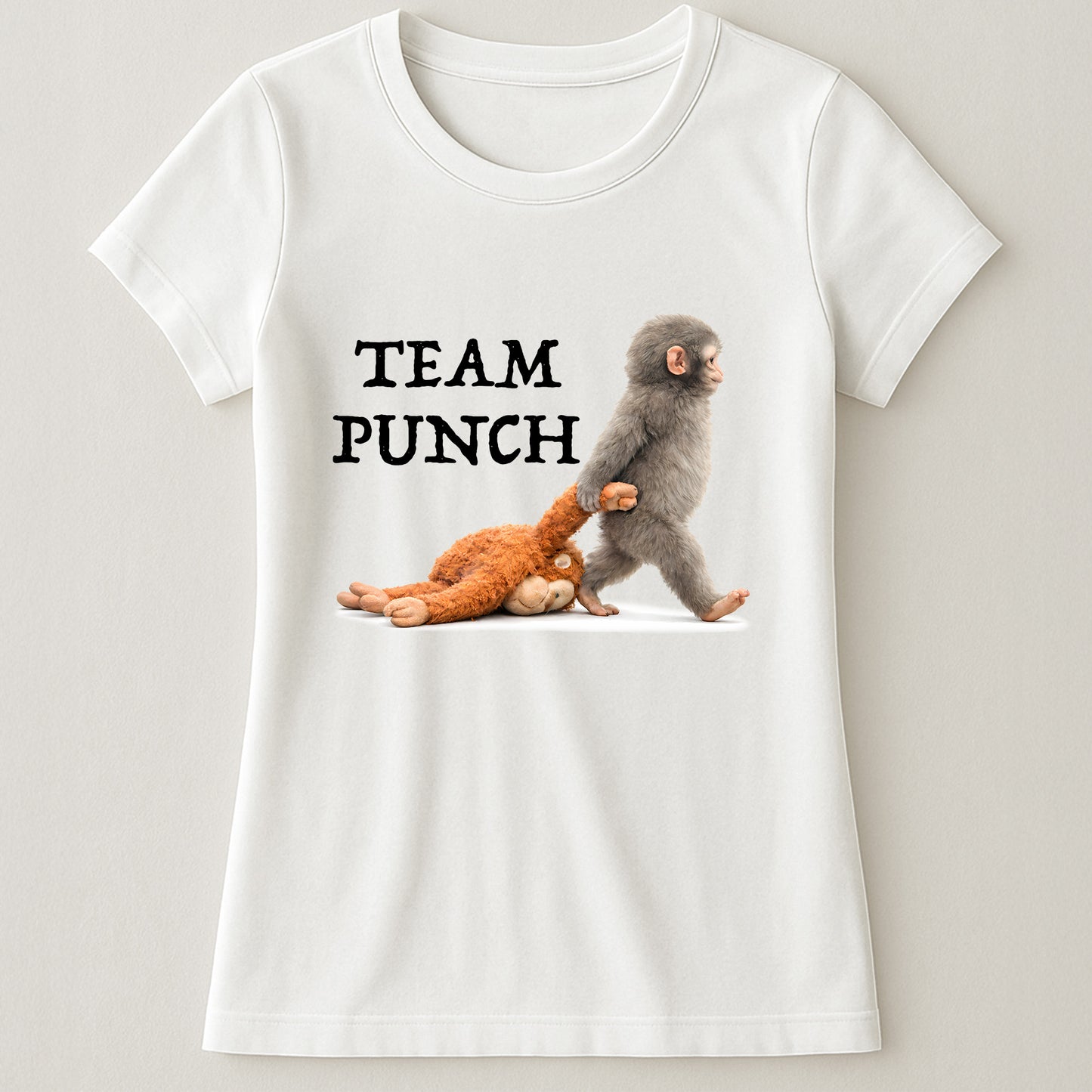 Team Punch Baby Monkey Punch - Support Animal, Peace Lovers - Shirt