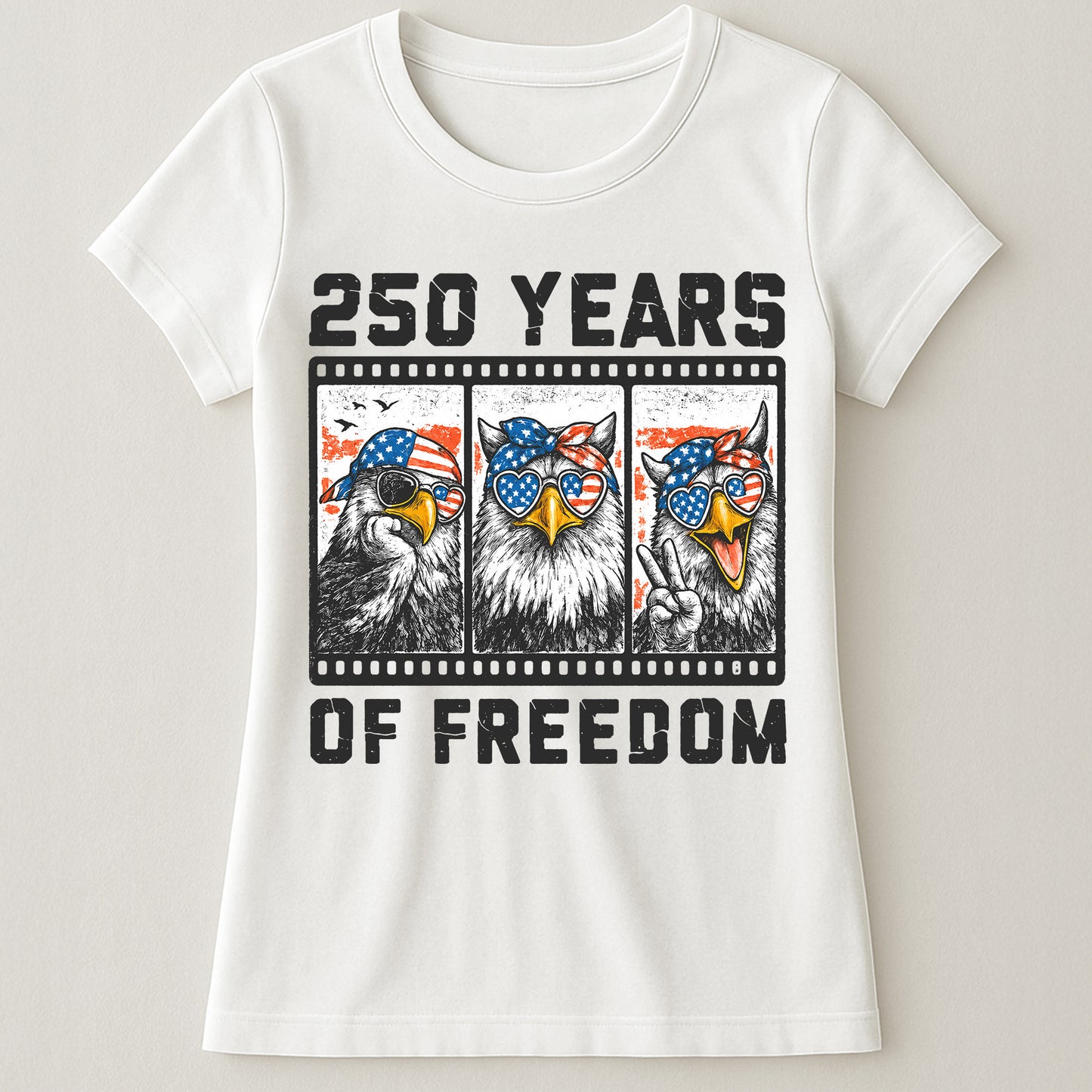 Funny Eagel 250 Years Happy -  Shirt