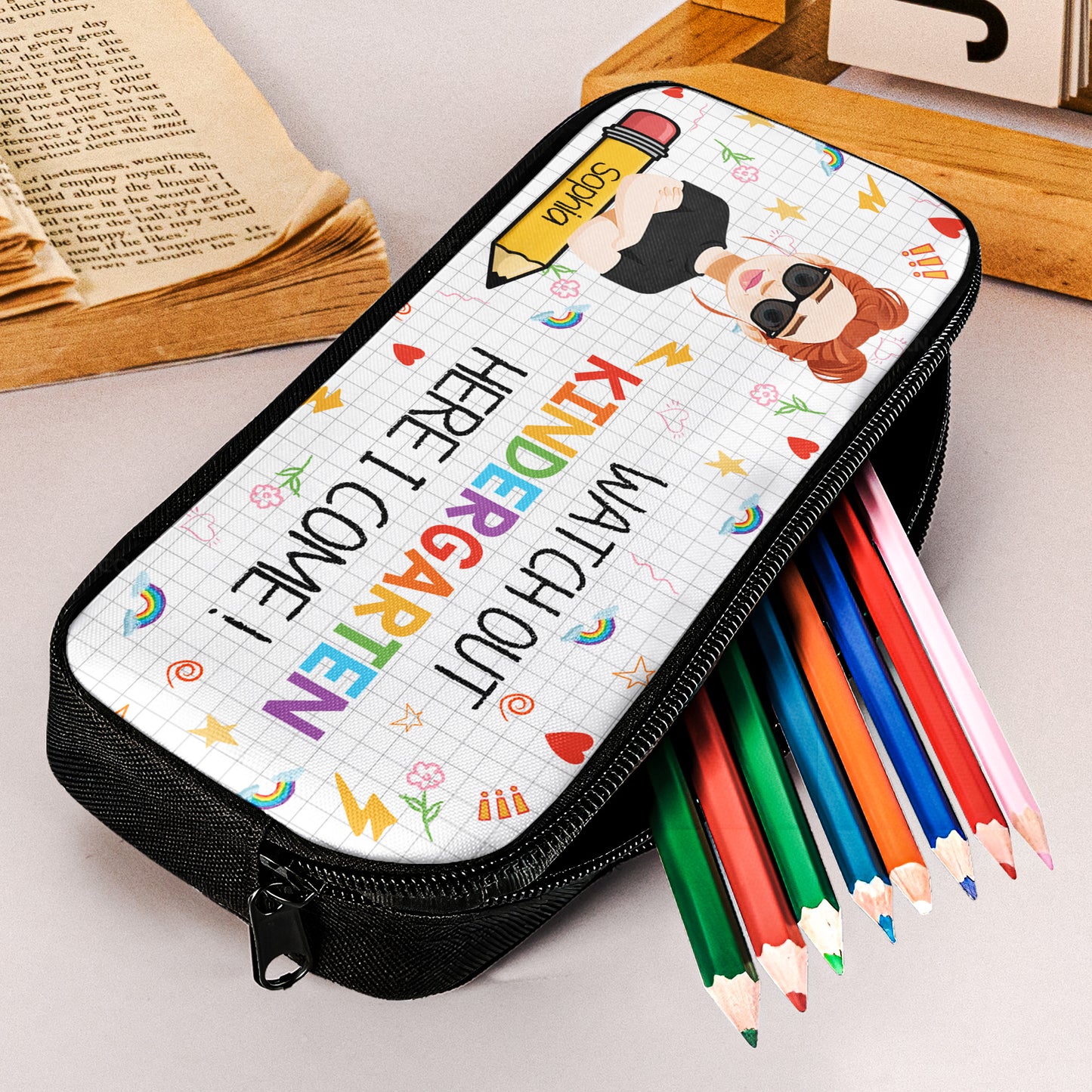 Watch Out School - Personalized Pencil Case