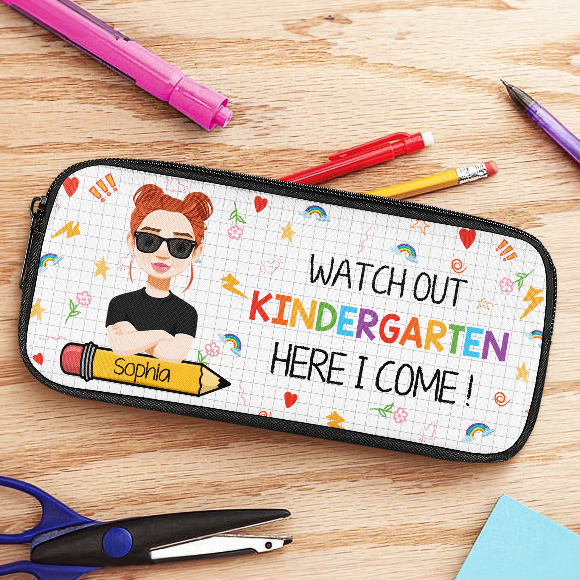 Watch Out School - Personalized Pencil Case