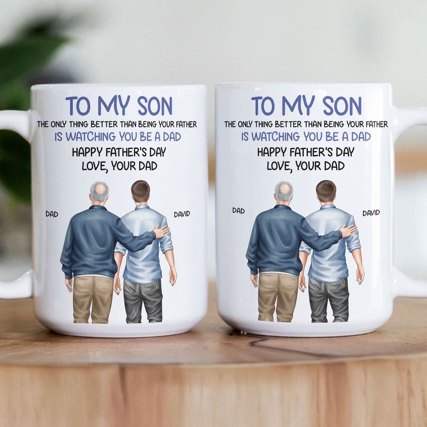 Watching You Be A Dad - Father's Day Gift For Son From Dad, Mom - Personalized Mug