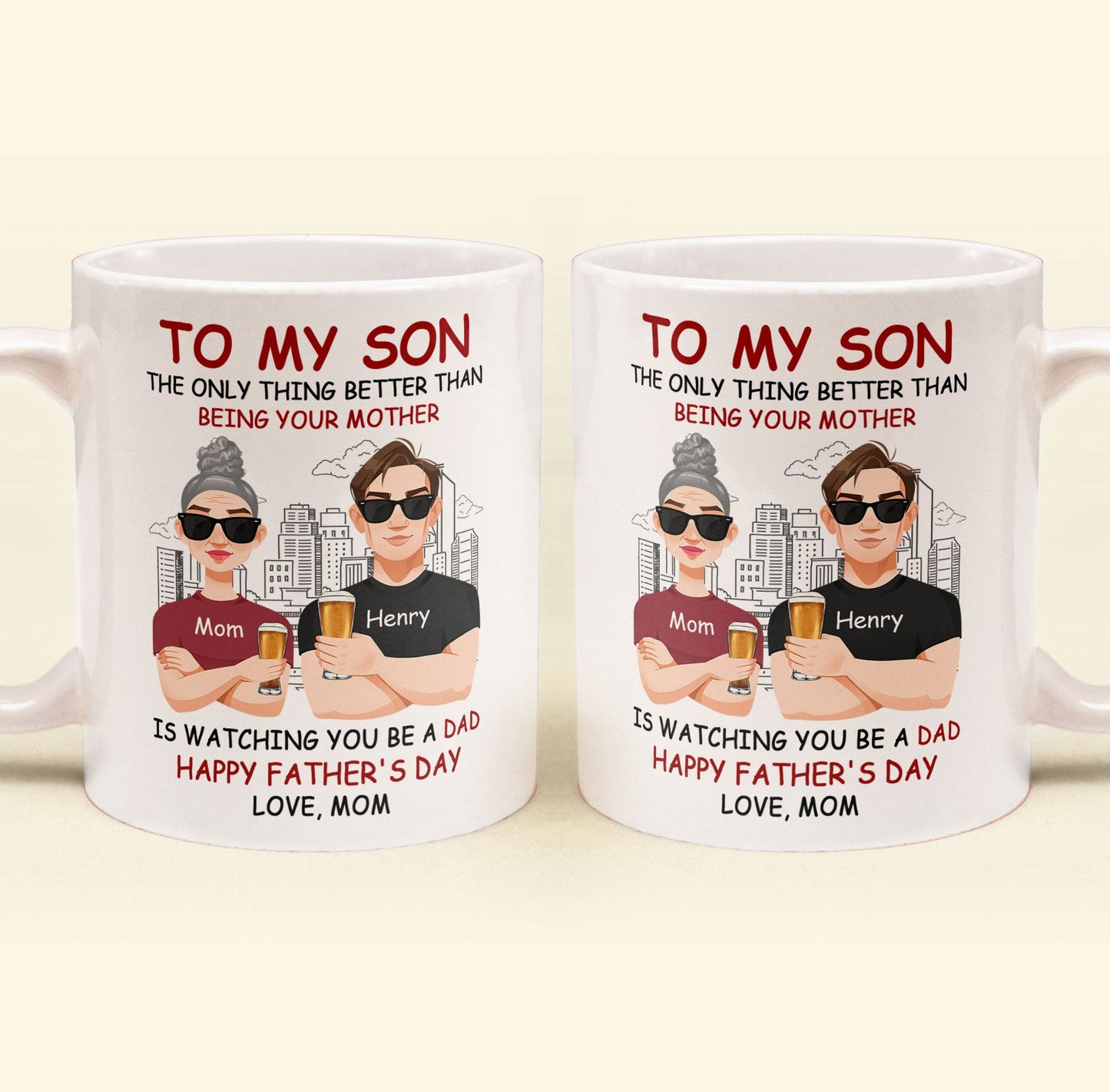 Watching You Be A Dad - Personalized Mug