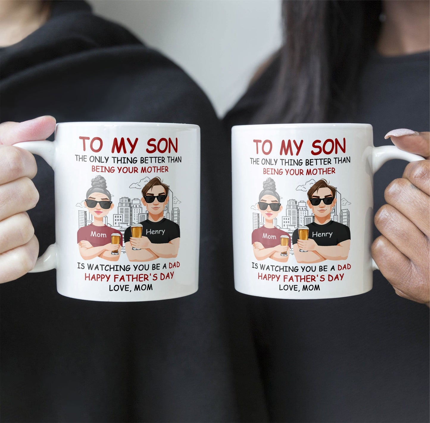 Watching You Be A Dad - Personalized Mug