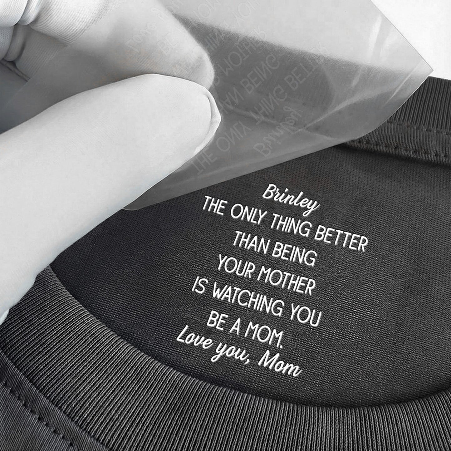 Watching You Be A Mom - 1st Mother's Day Gift, Custom Hidden Message - Personalized Shirt