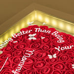 Watching You Be A Mom - New Mom Gifts For Daughter - Personalized Flower Shadow Box With Led Light
