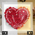 Watching You Be A Mom - New Mom Gifts For Daughter - Personalized Flower Shadow Box With Led Light