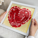 Watching You Be A Mom - New Mom Gifts For Daughter - Personalized Flower Shadow Box With Led Light