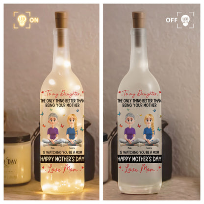 Watching You Be A Mom - Personalized Bottle Lamp