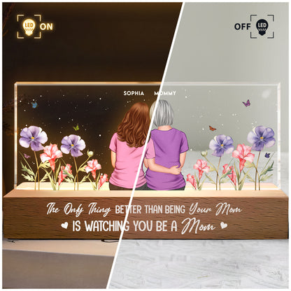 Watching You Be A Mom - Personalized LED Night Light