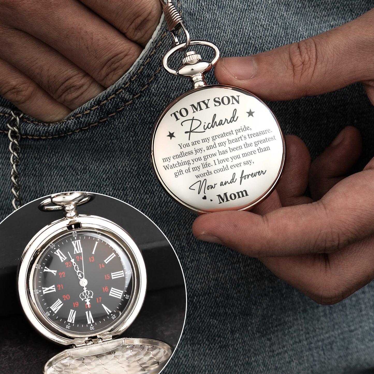 Watching You Grow Has Been The Greatest Gift Of My Life - Personalized Pocket Watch