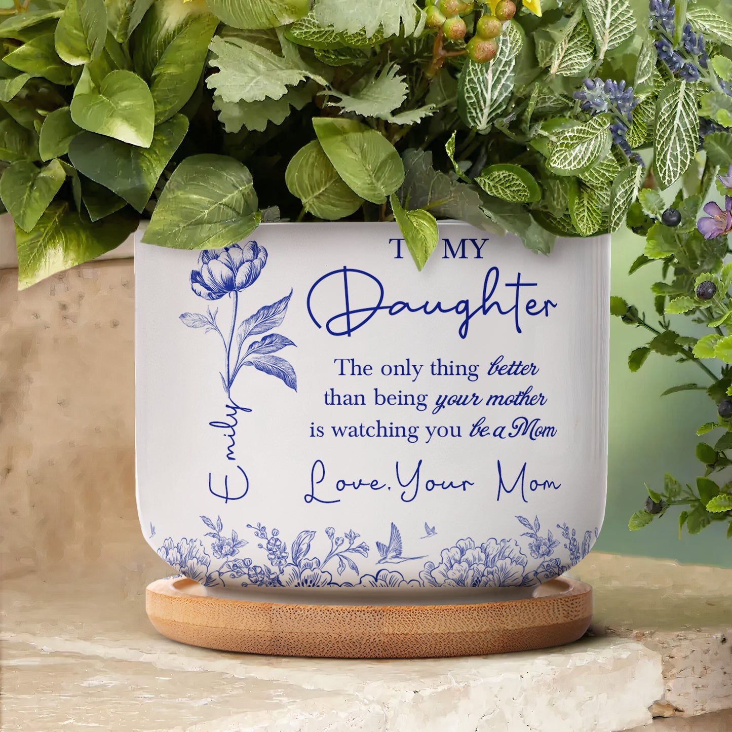 Watching-Daughter-Be-A-Mom-Mothers-Day-Gift-For-Daughter-Personalized-Ceramic-Plant-Pot-5