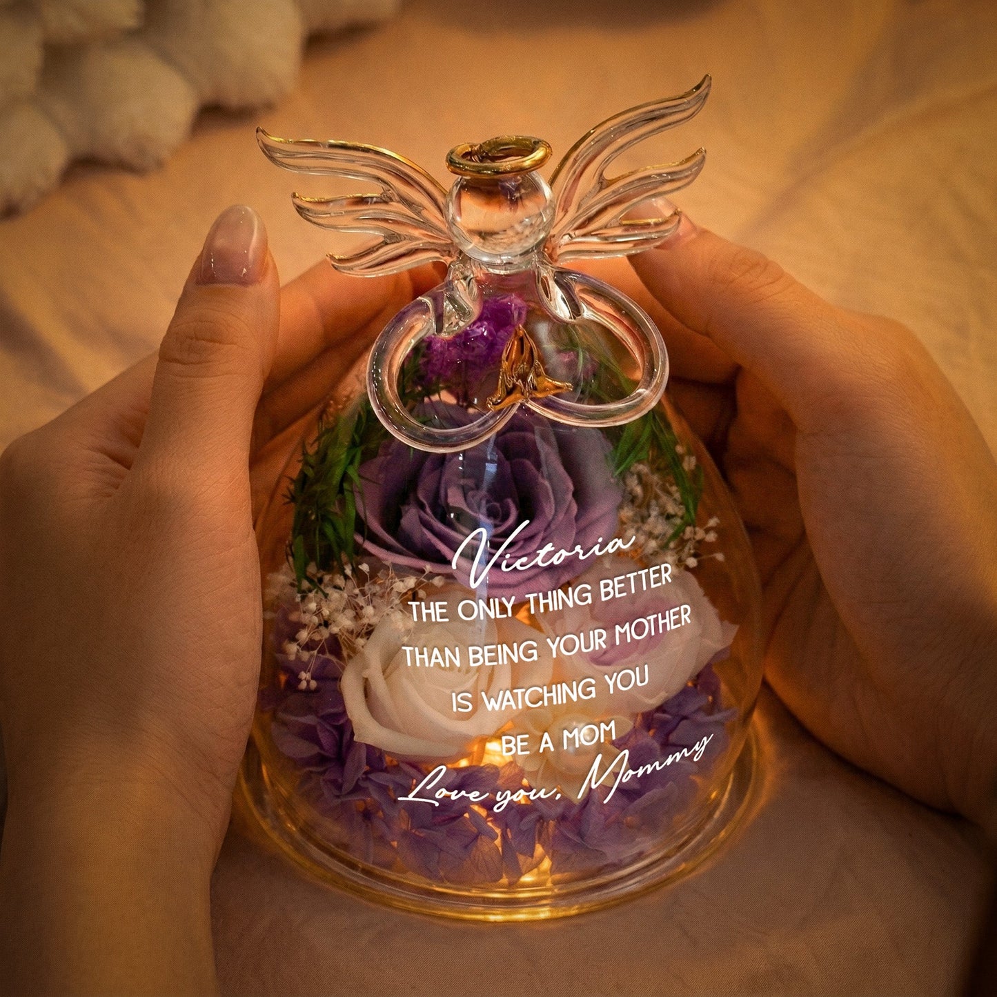 Watching-You-Be-A-Mom-Gift-For-Daughter-From-Mom-Personalized-Flower-In-Glass-Angel-Figurines-3