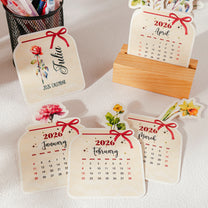 Water Color Birth Flower - Custom Easel Calendar 2026
