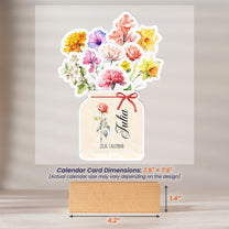 Water Color Birth Flower - Custom Easel Calendar 2026