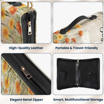 Watercolor Birth Flower Cross Prayer Journal For Her - Personalized Bible Cover