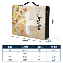 Watercolor Birth Flower Cross Prayer Journal For Her - Personalized Bible Cover