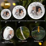 Watercolor Style Our First Christmas Married - Personalized Acrylic Photo Ornament