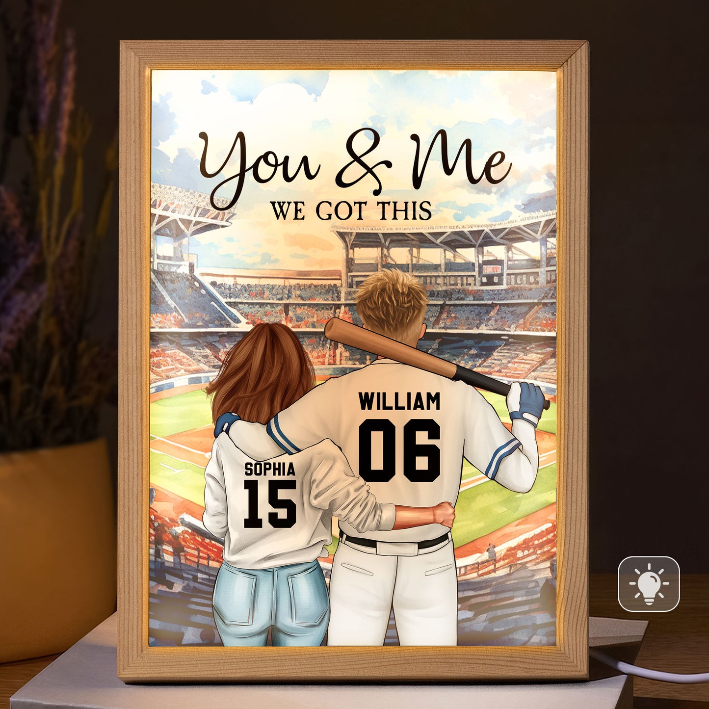 You & Me We Got This - Personalized Light Up Picture Frame