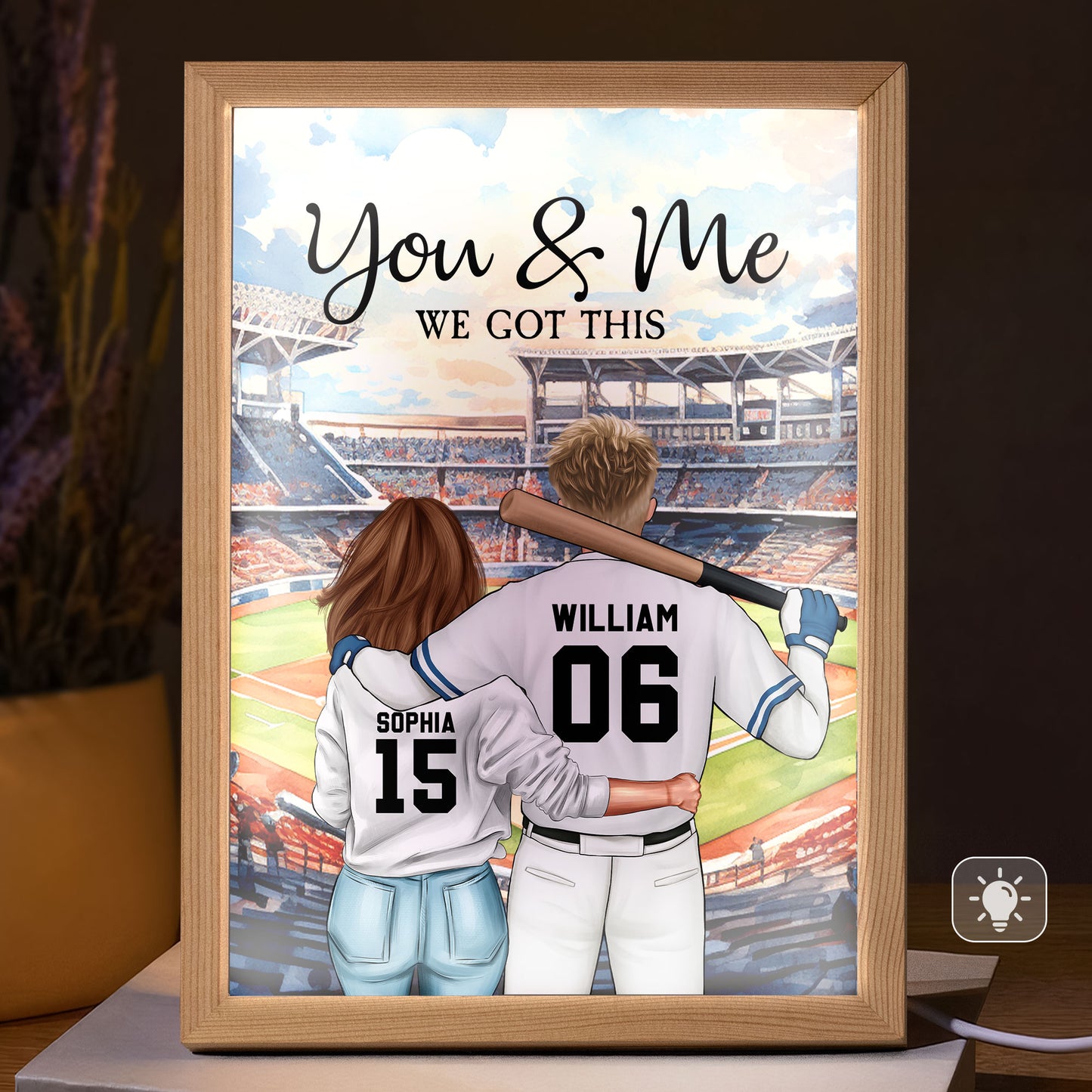 You & Me We Got This - Personalized Light Up Picture Frame