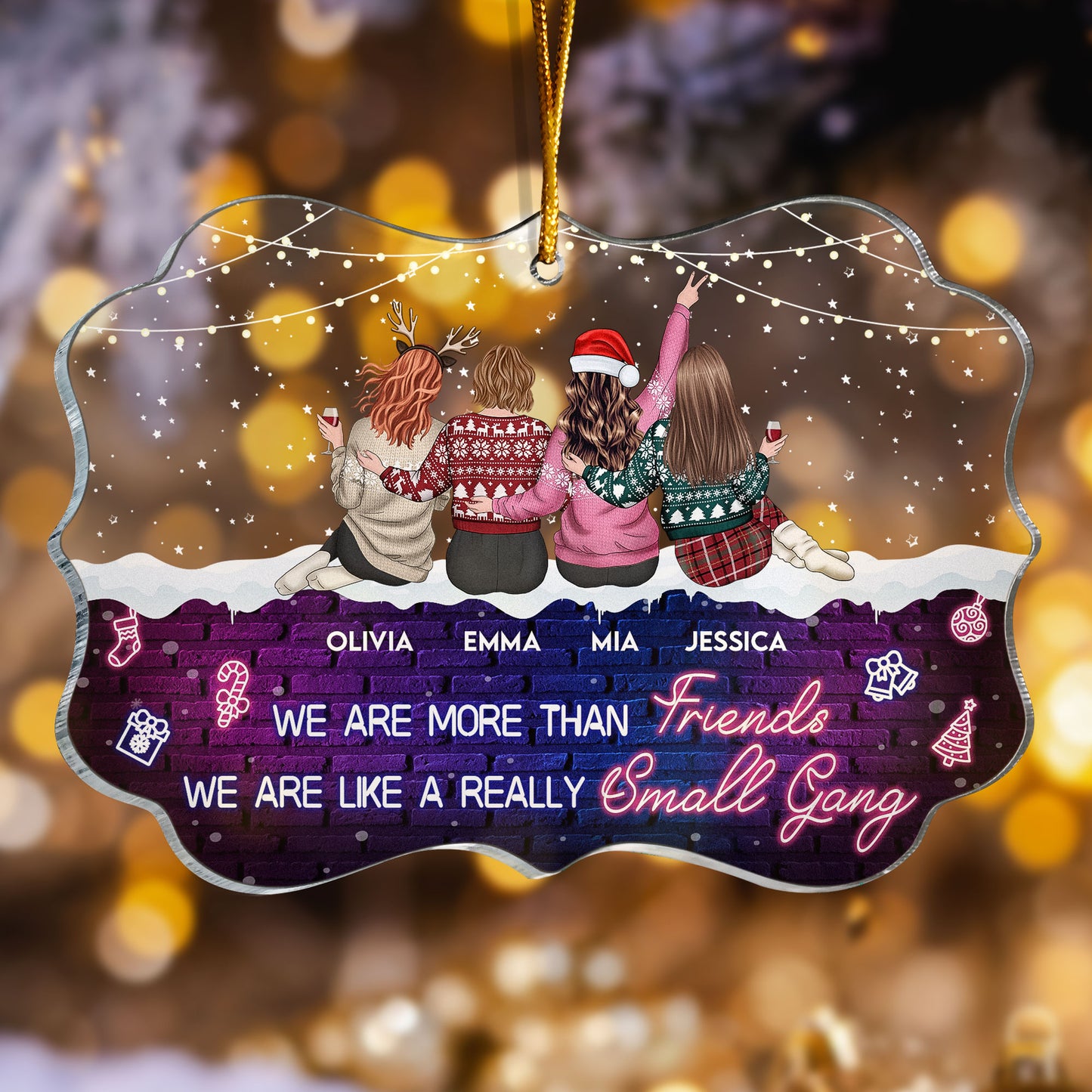 We Are More Than Friends - Personalized Acrylic Ornament