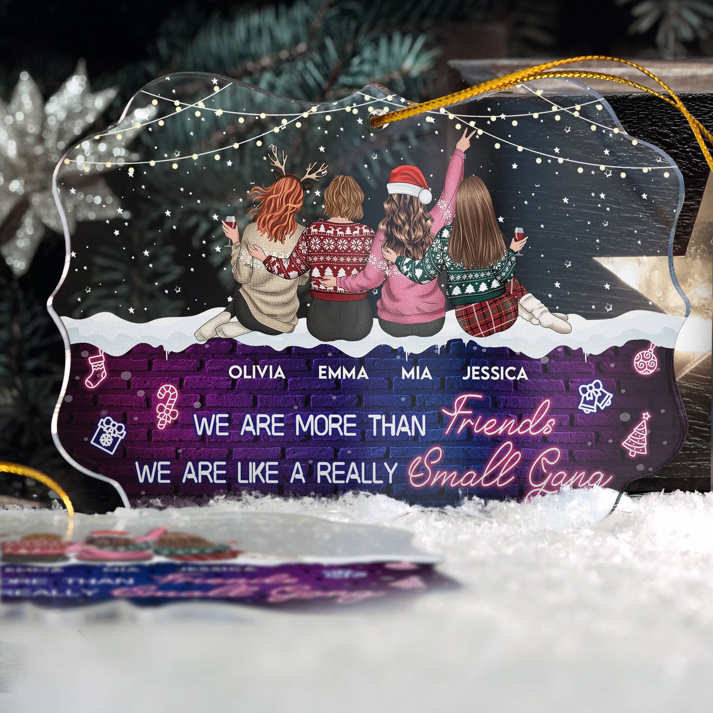 We Are More Than Friends - Personalized Acrylic Ornament