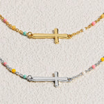 We Are Sisters In Christ - Cross Bracelet With Custom Card
